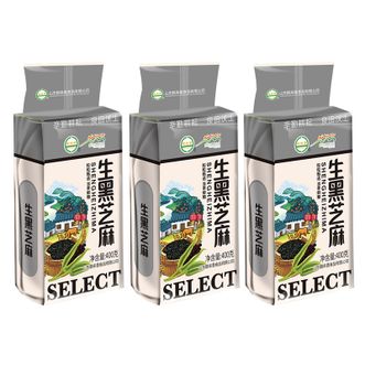 鹤来香/HELAIXIANG  生黑芝麻粒粒饱满400g*3袋