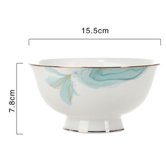 Homy  骨瓷餐具 洛丽塔 6英寸粘足碗 2件装  2024年  夏季  新款  骨瓷餐具  骨瓷面碗