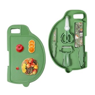 拜格小麦挂式喷涂刀具菜板五件套绿色BD31009