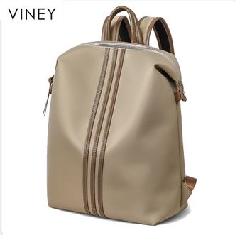 viney  百搭户外出游双肩包女时尚大学生书包简约电脑包V91024