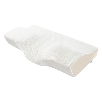 佳奥  蝶形记忆枕  慢回弹记忆枕  成人颈椎枕头  竹炭记忆低枕护颈枕  60*33*9-7CM单只