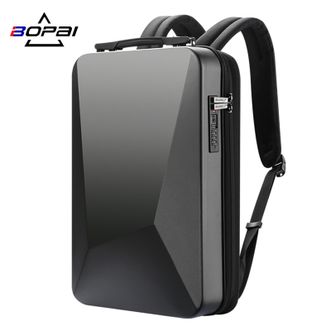博牌Bopai电竞背包PC硬壳双肩包大容量17.3英寸电脑包可增宽61-93318A