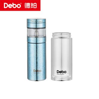 Debo  罗顿纯钛泡茶杯钛保温杯水杯 蓝色 300ml   DEP-DS455