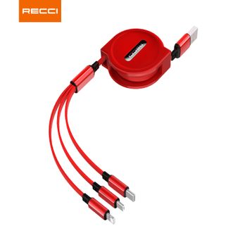 RECCI  雷霆三合一伸缩数据线1.2米 RTC-T08