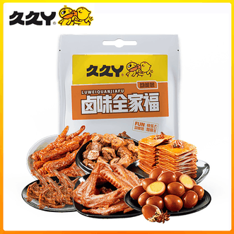 久久丫  追剧小零食卤味辣味零食下酒菜 卤味全家福230g