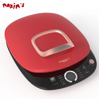 马克西姆MAXIM'S DE PARIS  电饼铛电烤炉双面加热煎烤机电烤盘 煎饼烙饼三明治烹饪早餐机家用厨房电器浮动式烧烤盘煎烤盘电煎锅MKA141红色