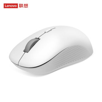 联想（Lenovo）  M25 白色 无线办公鼠标 轻音便携鼠标 人体工学舒适握持感 带无线 2.4G 接收器