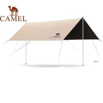骆驼/Camel  户外天幕 露营野餐加厚防晒便携遮阳 黑胶 135CA1T023 流沙金