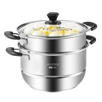 美厨（MAXCOOK）  不锈钢30CM双层蒸锅大容量加厚复底蒸锅汤锅煮锅炖锅多功能蒸锅燃气炉电磁炉通用MCZ788