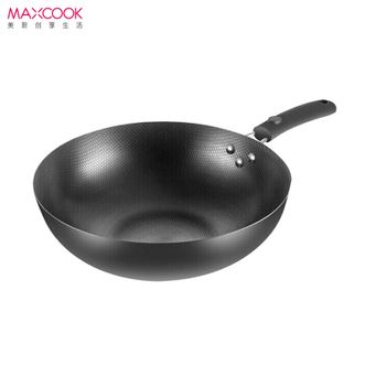 美厨（MAXCOOK）  家用厨房珍珠炒锅铁锅32cm 精铁圆底不易锈炒锅无涂层可用铁铲铁炒锅锅具