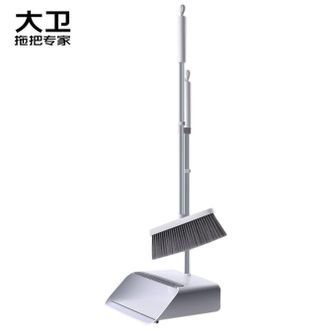 大卫  扫把簸箕组合套装 F2 魔术扫把 不粘头发加密齿梳扫地扫帚 软毛扫地笤帚畚箕