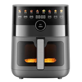 美的/Midea  可视化窗口新品低油轻脂空气炸锅家用蒸汽煎炸不粘锅 KZC6584【6.5升可视化上下加热】
