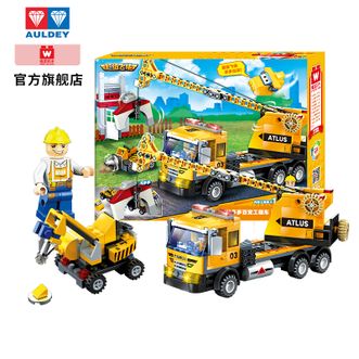 奥迪双钻 维思积木 超级飞侠多多百变工程师  儿童益智场景玩具