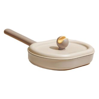 懒米  铃铛平底锅28cm 带盖不粘锅家用牛排小煎锅 电磁炉燃气通用【适用4-6人】