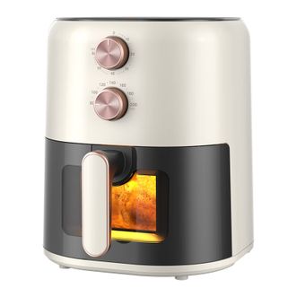 美的/Midea  空气炸锅  免翻面可视4.5L大容量蒸汽嫩炸双旋钮操控一体煎烤炸锅