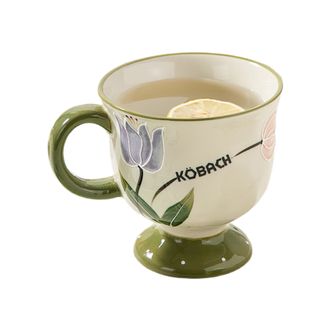 康巴赫  雅韵手绘早餐杯立体浮雕马克杯500ml  LPB-SH001