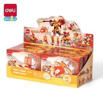 得力/deli  国潮风华六合一益智玩具合体积木-斗战胜佛 YP171（6盒整套装）