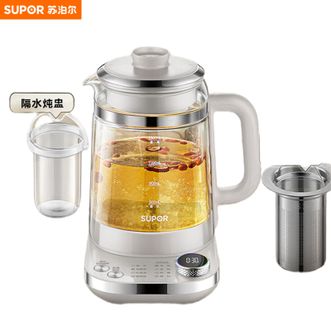 苏泊尔（SUPOR）  1.5L搅拌养生壶保温电水壶隔水炖盅 多功能带茶漏煮茶壶电茶壶煮茶器 智能预约烧水壶暖水壶花茶果茶壶电开水壶电热水壶SW-15Y09