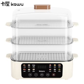 卡屋/KAWU  电蒸锅  21.6L大容量三层蒸格组合灵活搭配 12H智能预约和保温  BT-ZG18