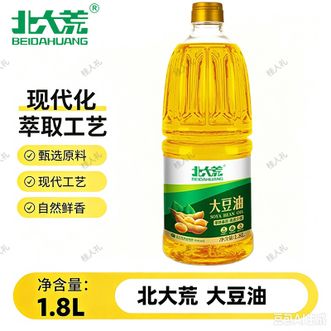 北大荒/beidahuang  大豆油1.8L一级大豆油非转基因食用油烘焙炒菜烹饪植物油家用