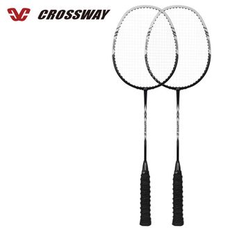 克洛斯威（CROSSWAY）  羽毛球拍 双拍 体育用品 2支装 H10碳素一体拍【黑色】