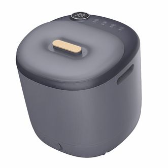 美的/Midea  泡脚桶折叠足浴盆按摩洗脚盆电动加热智能恒温足疗洗脚盆星辰灰