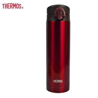 膳魔师（THERMOS）  500mL容量保温杯 304不锈钢男女士简约商务办公大容量杯子弹盖保温水杯 JNF-500红色