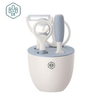 博堡/BOBER  格物工具五件套 厨房工具套装水果刀削皮器厨房剪剪刀开瓶器刀座