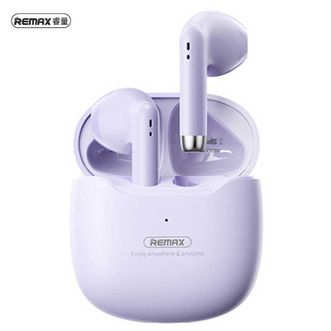 REMAX蓝牙耳机棉花糖半入耳迷你真无线隐形跑步运动游戏音乐降噪游戏低延迟小米华为苹果安卓通用【紫色】