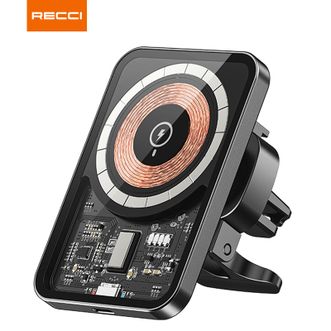 RECCI  透明磁吸15W无线充支架磁吸充电稳固贴合颠簸不掉落