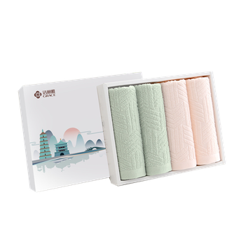 洁丽雅/Grace  面巾礼盒 4条面巾 清悦-4 颜色随机