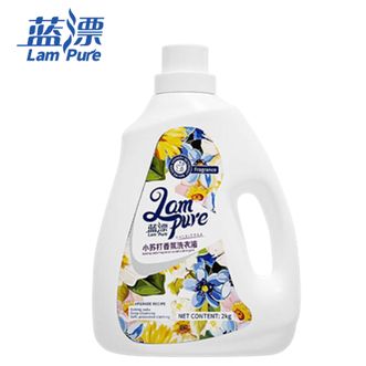 蓝漂  小苏打香氛洗衣液2kg*2瓶  除螨除菌深层洁净持久留香家庭装