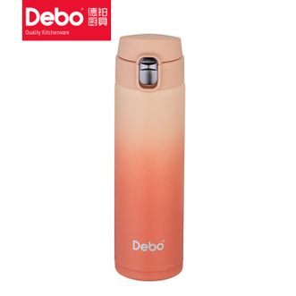 德铂（Debo）  玛莎保温杯304不锈钢车载泡茶学生杯子500ml  渐变橙 DEP-894