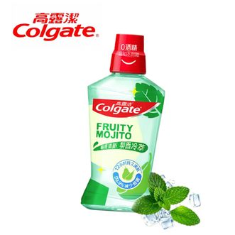 高露洁/Colgate  梨香冷萃精油漱口水500ml  无酒精杀菌清新口气正畸牙齿防蛀