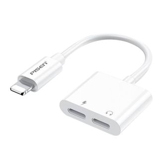 品胜/Pisen 苹果耳机转接头线 iPhone分线器 手机音频转接头 数据线充电听歌二合一 双lightning接口