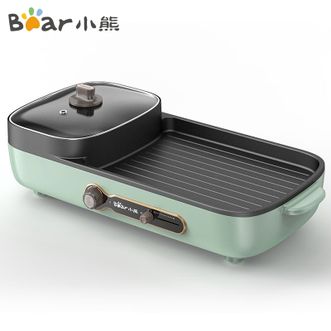 小熊/Bear  煎涮烤一体锅  家用多功能煎涮烤一体锅 电烧烤炉 无烟韩式煎烤盘 加深加大烤盘 DKL-C15G1