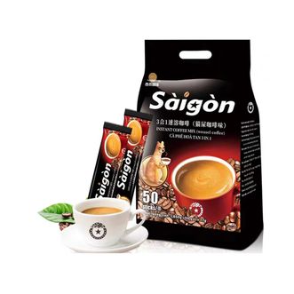 西贡  3合1猫屎咖啡味850g (17g*50条)越南进口袋装速溶咖啡粉