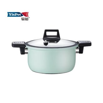易铂  克拉斯微压锅炖锅24CM微压锅多功能不锈钢微压锅蒸煮锅YP8235绿色