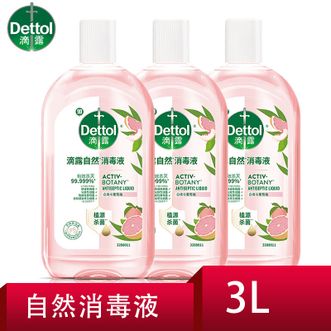 滴露/Dettol  自然香氛/消毒液洗衣1L*3瓶 全新体验