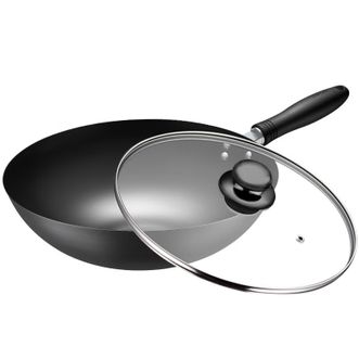 苏泊尔SUPOR j精铁炒锅家用厨房炒菜锅30CM老式大铁锅燃气明火用FC30P1