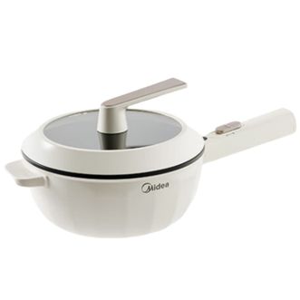 美的/Midea  电炒锅 电火锅 电蒸锅 电煮锅家用多功能 炒菜锅3.2L电热锅 感温红点HCG2571
