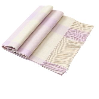 玖慕/JIUMU  纯羊毛围巾女秋冬季披肩女士保暖围脖韩版纯羊毛围巾 礼盒装 皮粉格