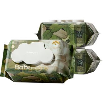 babycare  山茶新生轻柔婴幼儿手口湿巾  BC2205081  80抽/包*3包  新生儿湿纸巾加大加厚