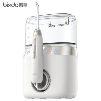 倍至/bixdo  台式冲牙器温水冲牙器 高频脉冲水牙线正畸洗牙器 口腔清洁牙齿冲洗器牙结石清洁洁牙器牙齿护理美牙仪M60白色