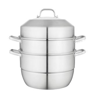 德铂（Debo）  霍芬尼蒸锅32cm  不锈钢复底蒸汤锅家用高拱盖蒸笼燃气电磁炉通用锅