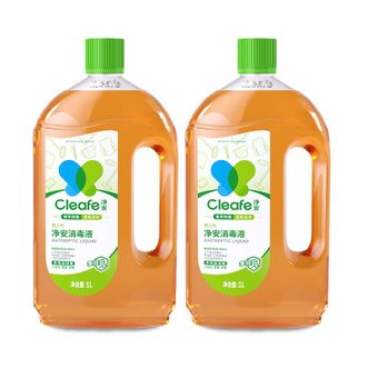 净安季铵盐消毒液家用地板玩具衣物等多用途消毒水松木清香不刺鼻消毒液1L*2瓶