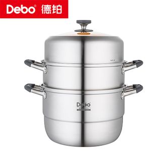 Debo  莱瑞拉蒸锅28cm316钢一体成型锅体防干烧蒸锅 DEP-959