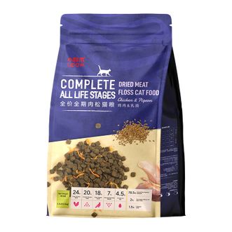 小胖爪  全价全期肉松猫粮1.5kg 肉松猫粮成猫混合鸡肉