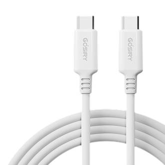 果子理  苹果15-16充电线 PD60W 双Type-C接口手机快充线数据线  冰川白 2米C-C线
