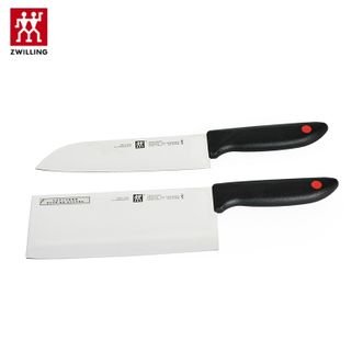 双立人  刀具套装切菜刀厨房多用刀 水果刀蔬菜刀切肉家用刀刀具2件套ZW-K12/32332-002-722